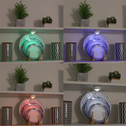 인테리어 LED 다용도 무드등 포인트 퍽라이트 RGB 13 색 조명 3개 1세트