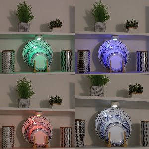 인테리어 LED 다용도 무드등 포인트 퍽라이트 RGB 13 색 조명 3개 1세트